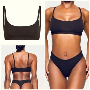 Skims Fits Everybody Scoop Bralette in Onyx NWT